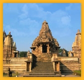 Temples khajuraho, en Inde Madhya Pradesh